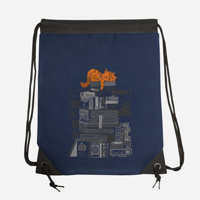 Hoard of Books-none drawstring bag-tobefonseca
