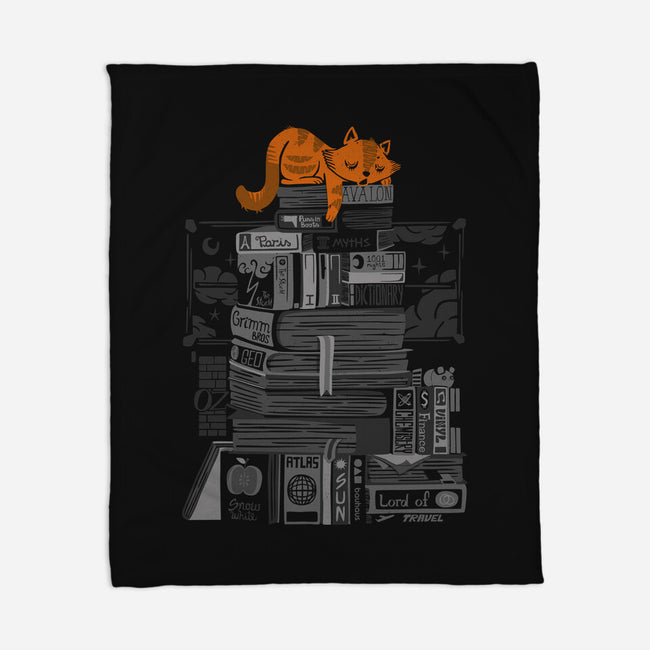 Hoard of Books-none fleece blanket-tobefonseca