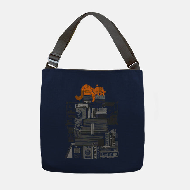 Hoard of Books-none adjustable tote-tobefonseca