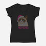 Ho-Ho-No-womens v-neck tee-aflagg
