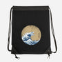Hokusai Gojira-none drawstring bag-Mdk7