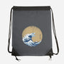 Hokusai Gojira-none drawstring bag-Mdk7