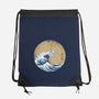 Hokusai Gojira-none drawstring bag-Mdk7