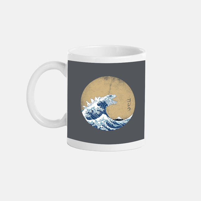 Hokusai Gojira-none glossy mug-Mdk7