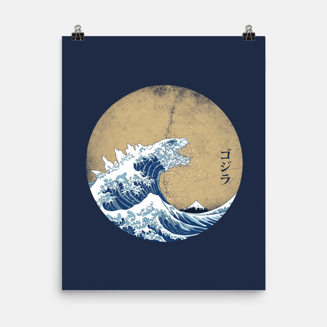 Hokusai Gojira-none matte poster-Mdk7