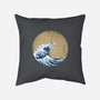 Hokusai Gojira-none removable cover w insert throw pillow-Mdk7