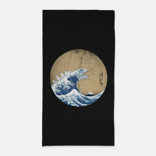 Hokusai Gojira-none beach towel-Mdk7