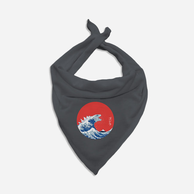Hokusai Gojira-Variant-cat bandana pet collar-Mdk7