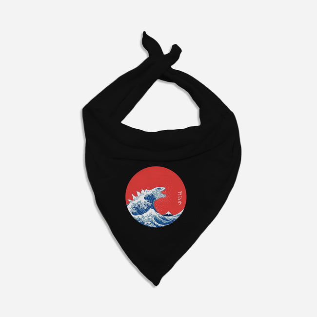 Hokusai Gojira-Variant-dog bandana pet collar-Mdk7