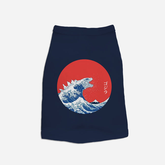 Hokusai Gojira-Variant-cat basic pet tank-Mdk7