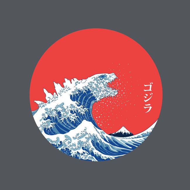 Hokusai Gojira-Variant-none removable cover w insert throw pillow-Mdk7