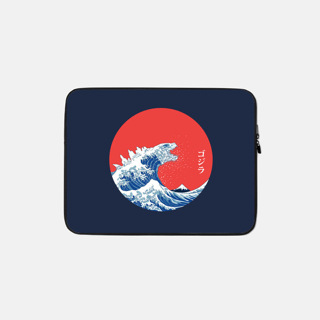 Hokusai Gojira-Variant-none zippered laptop sleeve-Mdk7