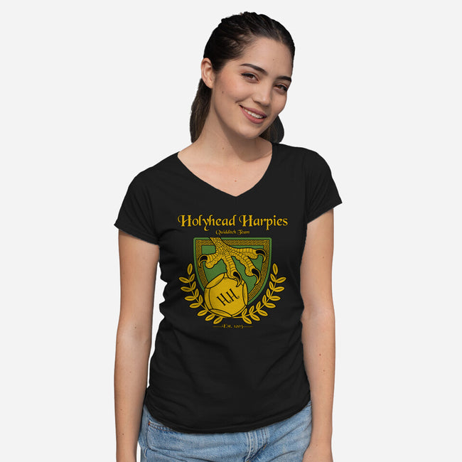 Holyhead Harpies-womens v-neck tee-IceColdTea