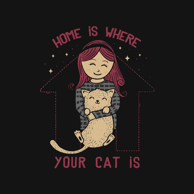 Home Is Where Your Cat Is-none fleece blanket-tobefonseca