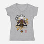 Honey Bee-womens v-neck tee-etcherSketch