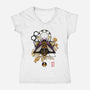 Honey Bee-womens v-neck tee-etcherSketch