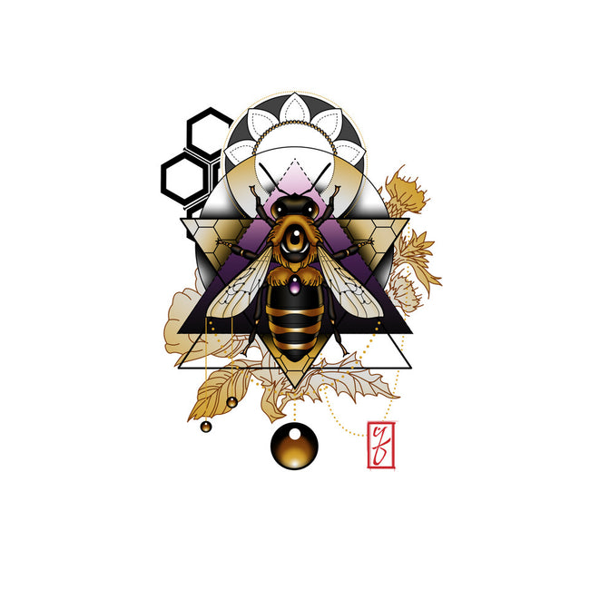 Honey Bee-womens fitted tee-etcherSketch
