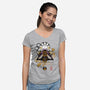 Honey Bee-womens v-neck tee-etcherSketch