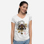 Honey Bee-womens v-neck tee-etcherSketch