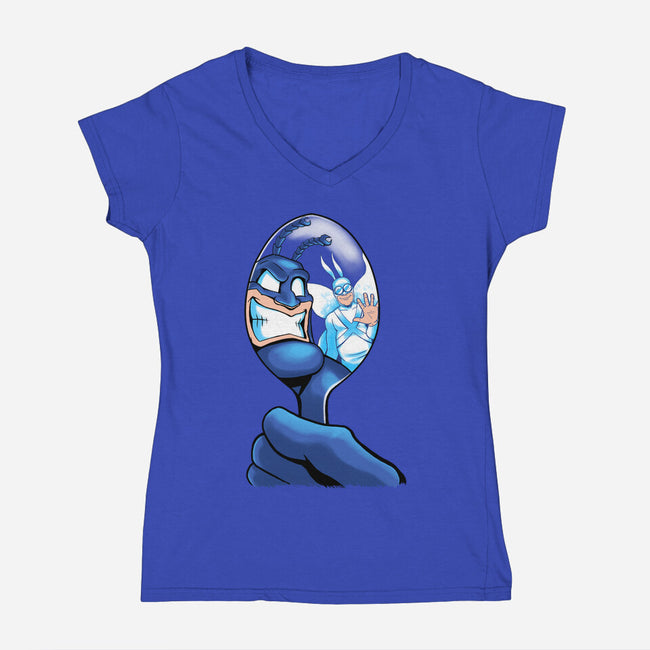 Honk If You Love Selfies-womens v-neck tee-DauntlessDS