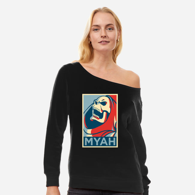 Hope for Myah-womens off shoulder sweatshirt-comicgeek82