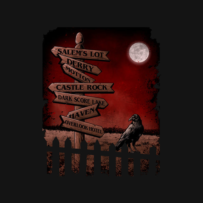 Horror Crossroads-none glossy sticker-saqman