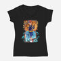 Hot and Cold Card-womens v-neck tee-Coinbox Tees