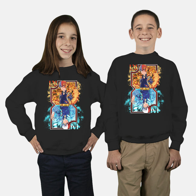 Hot and Cold Card-youth crew neck sweatshirt-Coinbox Tees