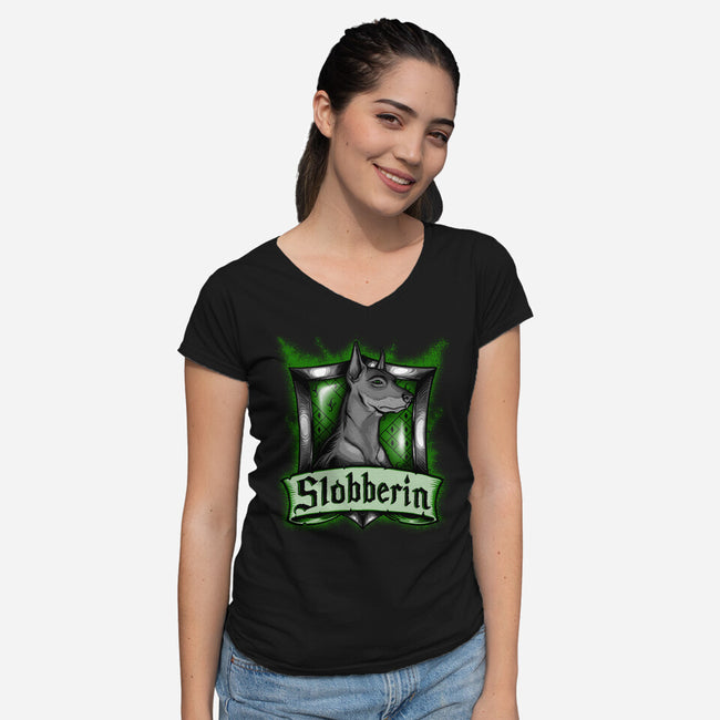 House Slobberin-womens v-neck tee-DauntlessDS