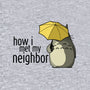 How I Met My Neighbor-womens off shoulder sweatshirt-beware1984