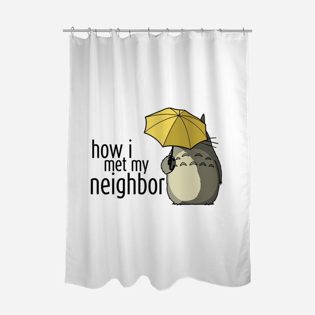 How I Met My Neighbor-none polyester shower curtain-beware1984