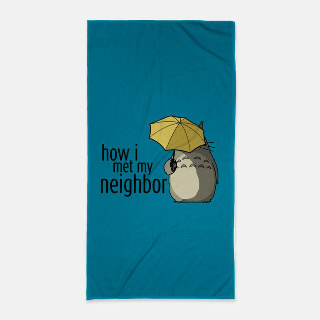 How I Met My Neighbor-none beach towel-beware1984