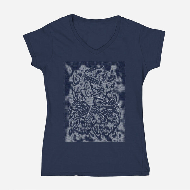Hug Division-womens v-neck tee-bleee