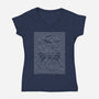 Hug Division-womens v-neck tee-bleee