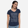 Hug Division-womens v-neck tee-bleee