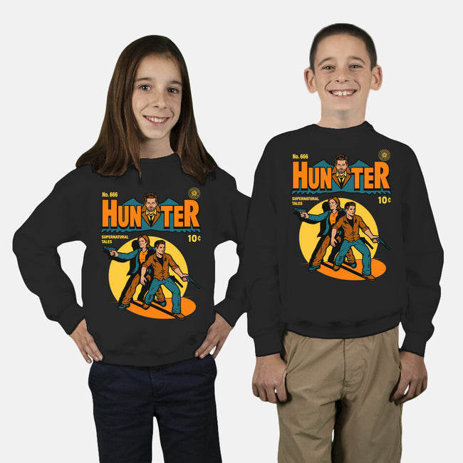 Hunter Comic-youth crew neck sweatshirt-harebrained