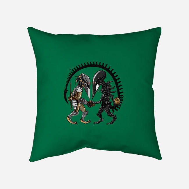 Hunter vs Hunted-none removable cover w insert throw pillow-SarahCave