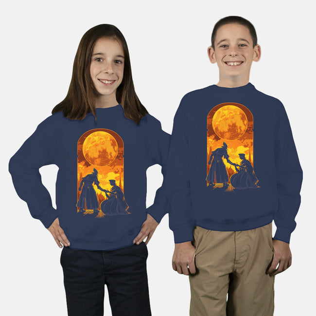 Hunter, Find Your Worth-youth crew neck sweatshirt-GryphonShifter