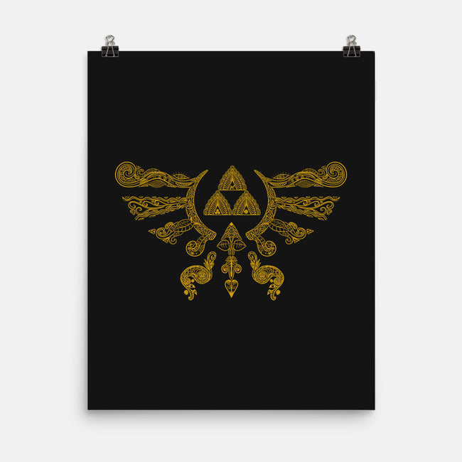 Hylian Henna-none matte poster-Legendary Phoenix