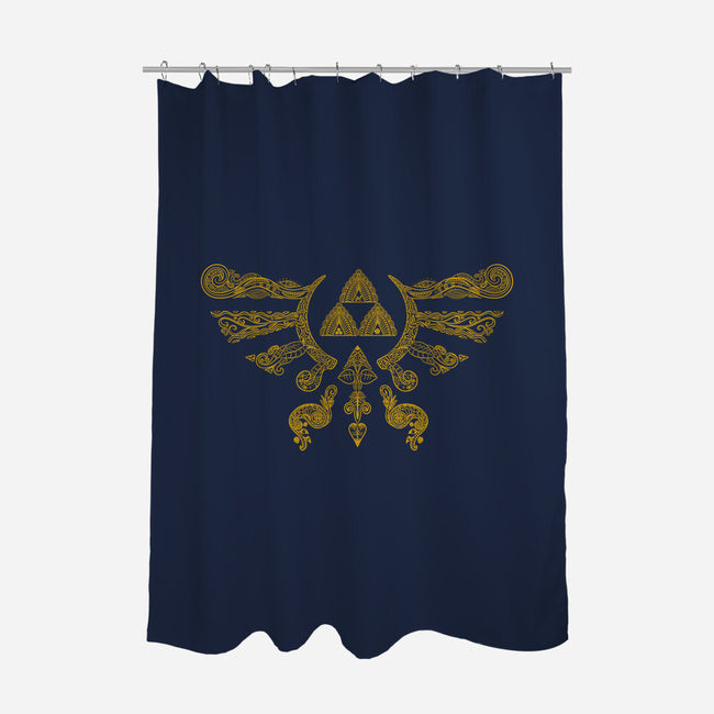 Hylian Henna-none polyester shower curtain-Legendary Phoenix