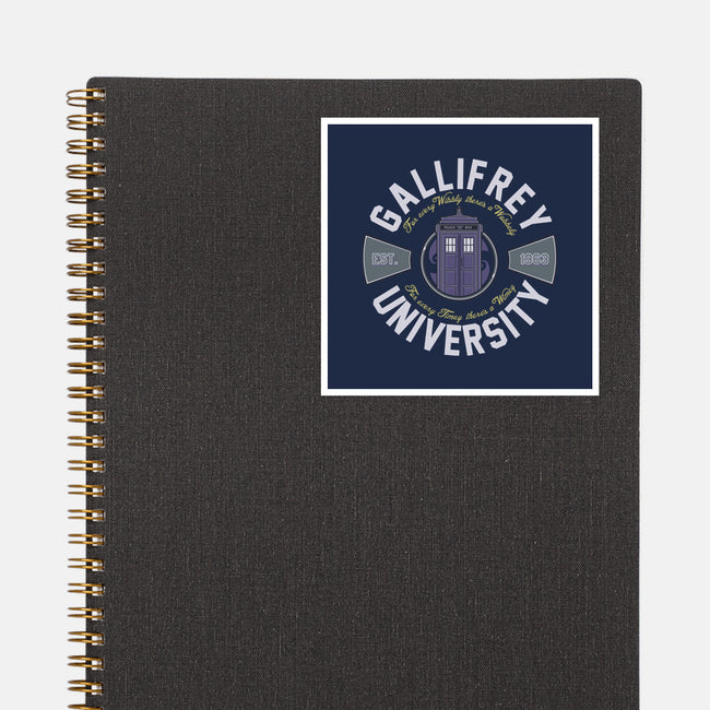 Gallifrey University-none glossy sticker-Arinesart