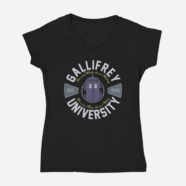 Gallifrey University-womens v-neck tee-Arinesart
