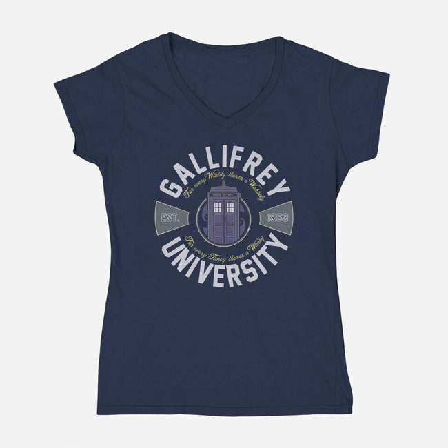 Gallifrey University-womens v-neck tee-Arinesart