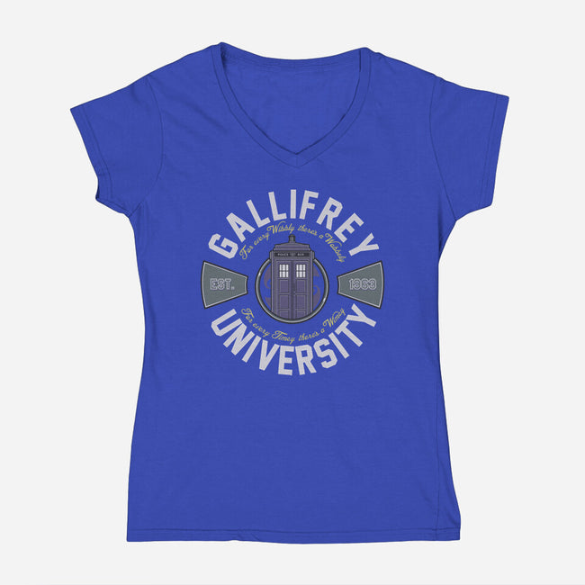 Gallifrey University-womens v-neck tee-Arinesart