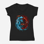 Game of Dragons-womens v-neck tee-alemaglia