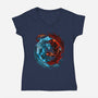 Game of Dragons-womens v-neck tee-alemaglia