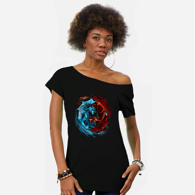 Game of Dragons-womens off shoulder tee-alemaglia