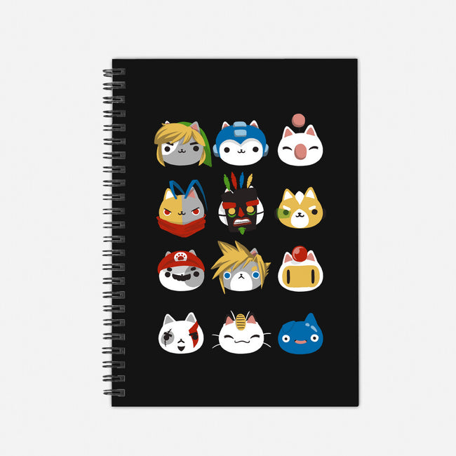 Gamer Cats-none dot grid notebook-BlancaVidal