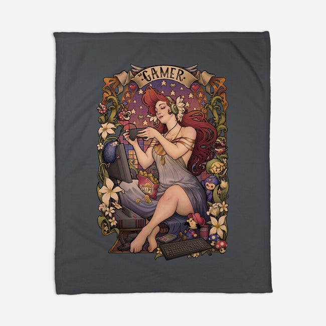 Gamer Nouveau-none fleece blanket-MedusaD