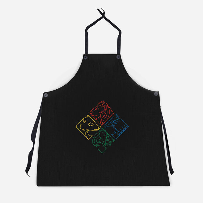 Geometric Houses-unisex kitchen apron-theteenosaur